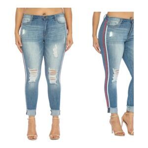 Cello Jeans High Rise Skinny Racing Stripe, Size 9‎
